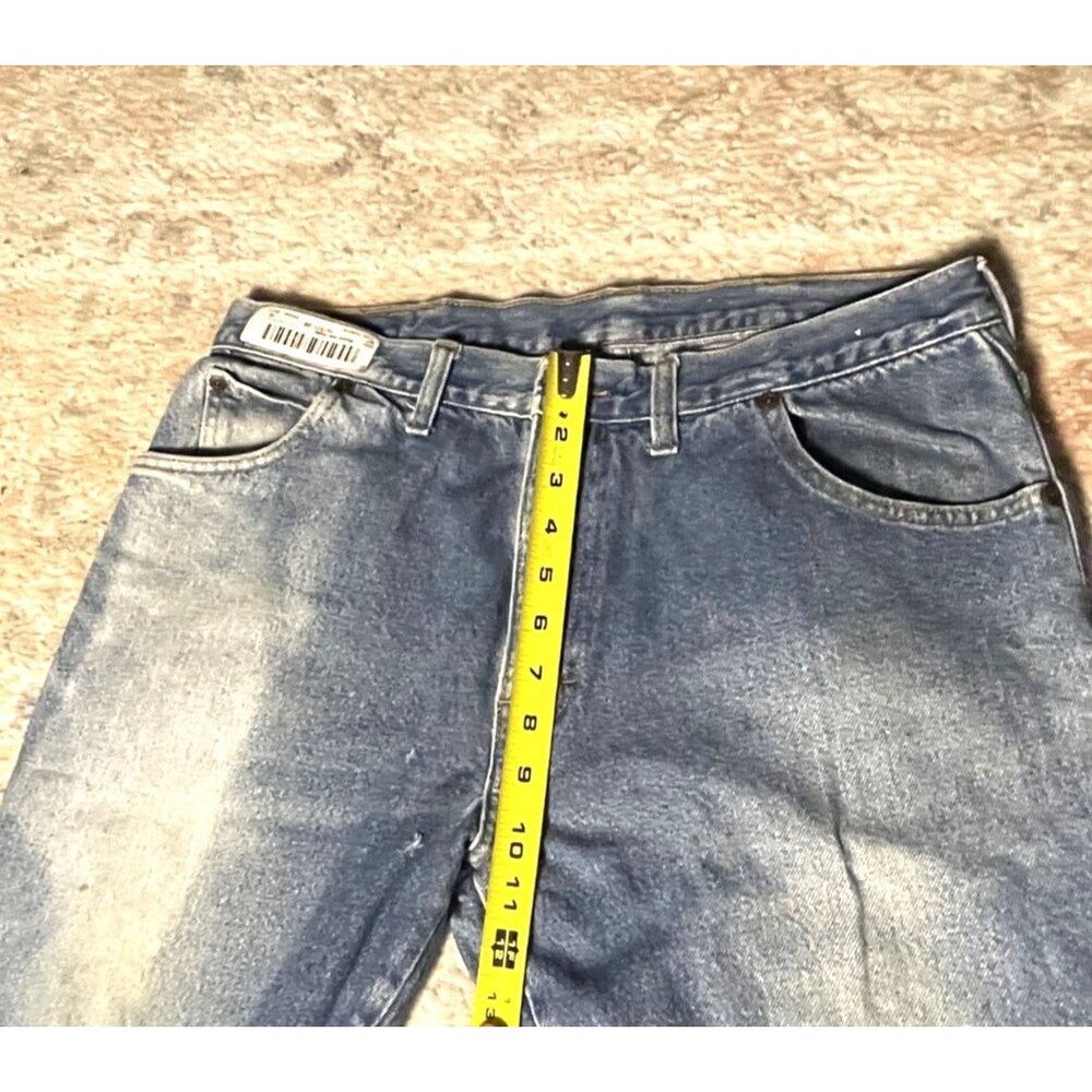 Reed Double Knot Jeans Womens 36x30 Blue Raw‎ Hem Cropped Western Work Wear - Picture 4 of 9